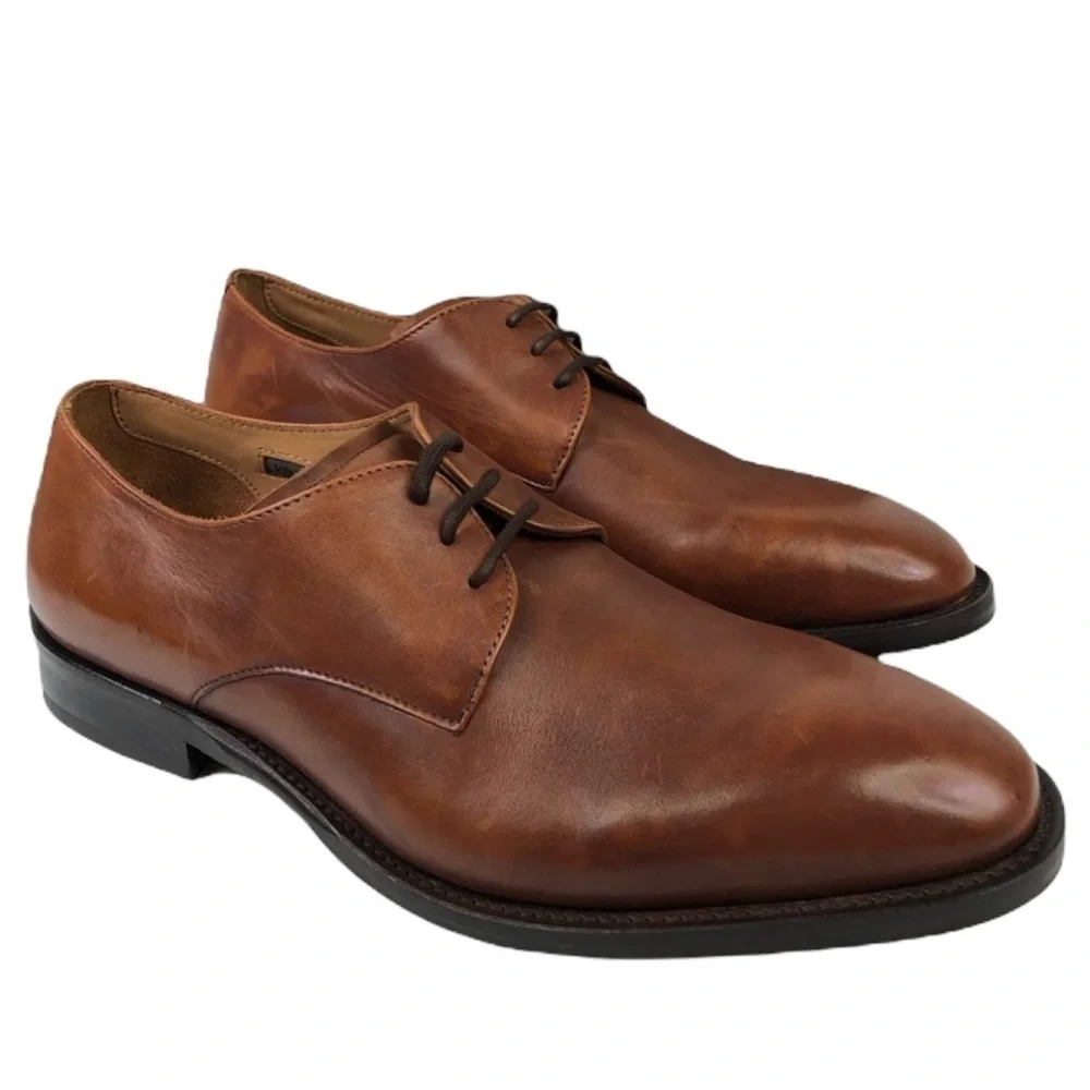 Vince Camuto Brown Leather Oxford Dress Shoes